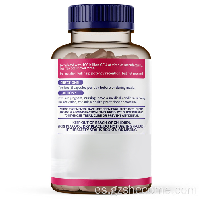 Probióticos para mujeres 100 mil millones de CFU con prebióticos